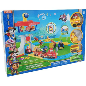 ست اسباب بازی قطار و برج سگ های نگهبان Paw Patrol Lookout Playset Track Toy